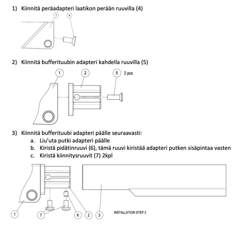 Petran adapterin asennus